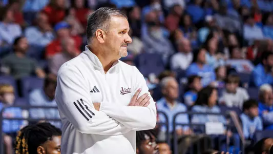 OXFORD, MS - February 15, 2025 - Mississippi State Head Coach Chris Jans during the game between the Ole Miss Rebels and the Mississippi State Bulldogs at Pavilion at Ole Miss in Oxford, MS. Photo By Mike Mattina