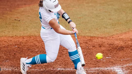 STARKVILLE, MS - February 15, 2025 - Mississippi State Catcher Paige Ernstes (#12) during the game between the Bradley Braves and the Mississippi State Bulldogs at Nusz Park in Starkville, MS. Photo By Will Porada