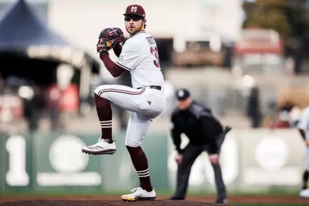 STARKVILLE, MS - March 05, 2025 - Mississippi State Pitcher Jacob Pruitt (#30) during the game between the Southern Miss Golden Eagles and the Mississippi State Bulldogs at Dudy Noble Field at Polk-Dement Stadium in Starkville, MS. Photo By Will Porada