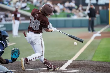 STARKVILLE, MS - March 18, 2025 - Mississippi State Outfielder Bryce Chance (#38) during the game between the Jackson State Tigers and the Mississippi State Bulldogs at Dudy Noble Field at Polk-Dement Stadium in Starkville, MS. Photo By Will Porada