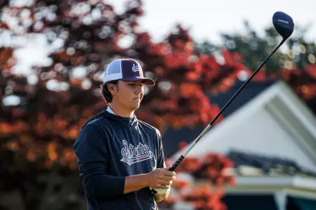 WEST POINT, MS - April 14, 2025 - Mississippi State's Dain Richie during the Old Waverly Collegiate Championship at Old Waverly Golf Club in West Point, MS. Photo By Mike Mattina