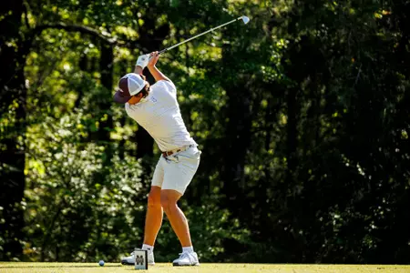 WEST POINT, MS - April 14, 2025 - Mississippi State's Dain Richie during the Old Waverly Collegiate Championship at Old Waverly Golf Club in West Point, MS. Photo By Mike Mattina