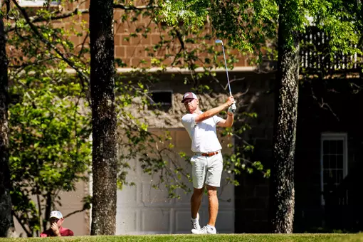 WEST POINT, MS - April 14, 2025 - Mississippi State's Garrett Endicott during the Old Waverly Collegiate Championship at Old Waverly Golf Club in West Point, MS. Photo By Mike Mattina