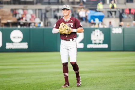 STARKVILLE, MS - April 04, 2025 - Mississippi State Infielder Sawyer Reeves (#2) during the game between the South Carolina Gamecocks and the Mississippi State Bulldogs at Dudy Noble Field at Polk-Dement Stadium in Starkville, MS. Photo By Taylor Sullivan