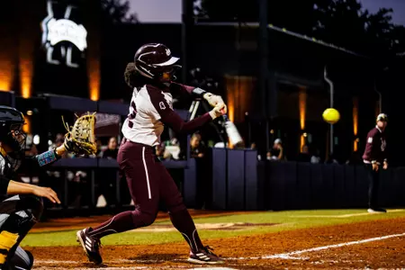 STARKVILLE, MS - April 11, 2025 - Mississippi State Outfielder Kalani Sells (#42) during the game between the Missouri Tigers and the Mississippi State Bulldogs at Nusz Park in Starkville, MS. Photo By Mike Mattina
