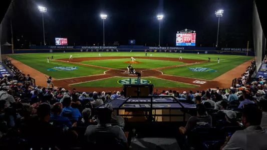 HOOVER, AL - May 22, 2024 - SEC Tournament game between the Texas A&M Aggies and Mississippi State Bulldogs at MetLife Stadium in Hoover, AL. Photo By Jaden Powell