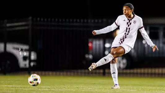 STARKVILLE, MS - March 06, 2025 - Mississippi State Forward Hannah Jibril (#11)  during the match between the Mississippi College Choctaw and the Mississippi State Bulldogs at the MSU Soccer Field in Starkville, MS. Photo By Mike Mattina