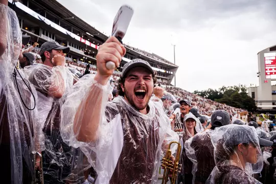 STARKVILLE, MS - August 31, 2024 - Fans during the game between the Eastern Kentucky Colonels and the Mississippi State Bulldogs at Davis Wade Stadium at Scott Field in Starkville, MS. Photo By Ivy Rose Ball