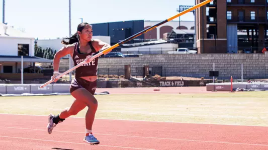 STARKVILLE, MS - March 21, 2025 - Mississippi State's Alexandra Inglis during the Alumni Bulldog Relays at the Mike Sanders Track Complex in Starkville, MS. Photo By Jhordyn Stallworth