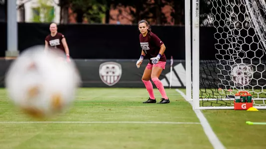 STARKVILLE, MS - August 02, 2025 - Mississippi State Goal Keeper Jenny Harrison (#0) during the match between the Mercer Bears and the Mississippi State Bulldogs at the MSU Soccer Field in Starkville, MS. Photo By Mike Mattina