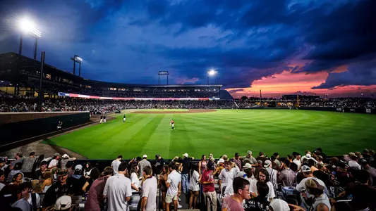 STARKVILLE, MS - May 09, 2025 - Mississippi State Fans during the game between the Ole Miss Rebels and the Mississippi State Bulldogs at Dudy Noble Field at Polk-Dement Stadium in Starkville, MS. Photo By Mike Mattina