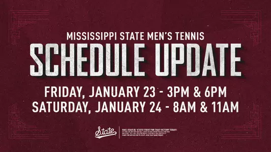 Mens Tennis Schedule Change - Jan. 22, 2026