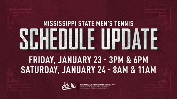 Mens Tennis Schedule Change - Jan. 22, 2026