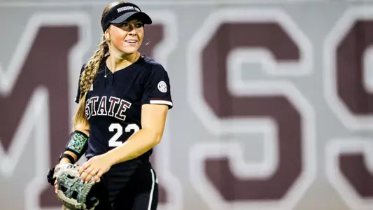 STARKVILLE, MS - October 24, 2025 - Mississippi State Outfielder Tatum Silva (#22) during the Fall World Series at Nusz Park in Starkville, MS. Photo By Ivy Rose Ball