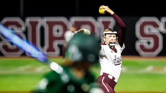 STARKVILLE, MS - March 18, 2026 - Alyssa Faircloth during the game between the UAB Blazers and the Mississippi State Bulldogs at Nusz Park in Starkville, MS. Photo by Ivy Rose Ball