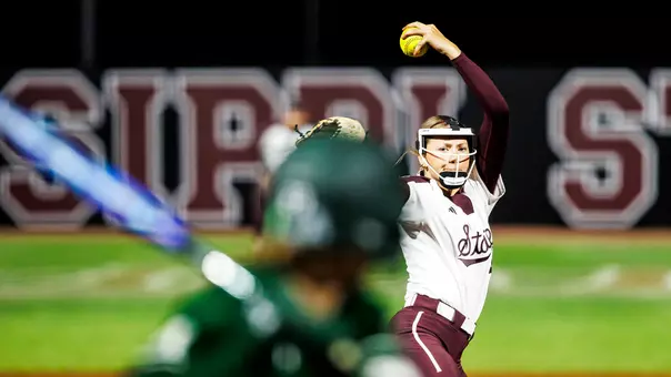 STARKVILLE, MS - March 18, 2026 - Alyssa Faircloth during the game between the UAB Blazers and the Mississippi State Bulldogs at Nusz Park in Starkville, MS. Photo by Ivy Rose Ball