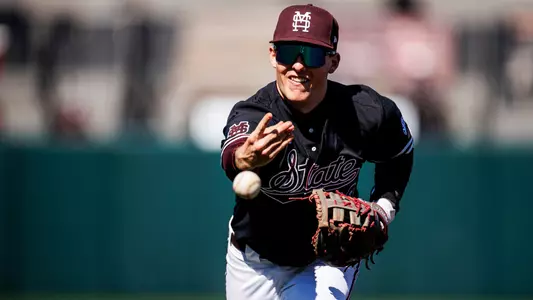 STARKVILLE, MS - February 22, 2026 - Mississippi State Infielder/Outfielder Blake Bevis (#33) during the game between the Delaware Fighting Blue Hens and the Mississippi State Bulldogs at Dudy Noble Field at Polk-Dement Stadium in Starkville, MS. Photo By Mike Mattina