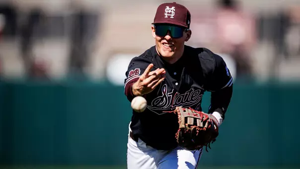 STARKVILLE, MS - February 22, 2026 - Mississippi State Infielder/Outfielder Blake Bevis (#33) during the game between the Delaware Fighting Blue Hens and the Mississippi State Bulldogs at Dudy Noble Field at Polk-Dement Stadium in Starkville, MS. Photo By Mike Mattina