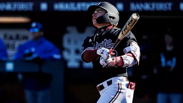 STARKVILLE, MS - February 22, 2026 - Mississippi State Outfielder Bryce Chance (#38) during the game between the Delaware Fighting Blue Hens and the Mississippi State Bulldogs at Dudy Noble Field at Polk-Dement Stadium in Starkville, MS. Photo By Mike Mattina