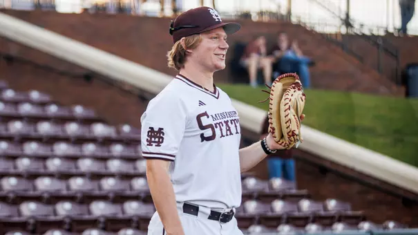 STARKVILLE, MS - March 05, 2026 - Mississippi State Catcher/Infielder Charlie Wortham (#31) during the game between the Lipscomb Bison and the Mississippi State Bulldogs at Dudy Noble Field at Polk-Dement Stadium in Starkville, MS. Photo By Mike Mattina