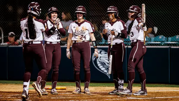 BIRMINGHAM, AL - March 04, 2026 - Nadia Barbary celebrates a home run during the game between the UAB Blazers and the Mississippi State Bulldogs at Mary Bowers Field in Birmingham, AL. Photo By Mike Mattina