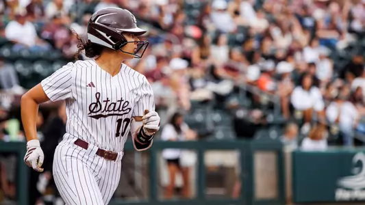 COLLEGE STATION, TX - April 18, 2026 - Nadia Barbary during Game 2 between the Texas A&M Aggies and the Mississippi State Bulldogs at Davis Diamond in College Station, TX. Photo By Ivy Rose Ball