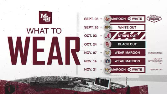 2026 Football What To Wear At Davis Wade Stadium