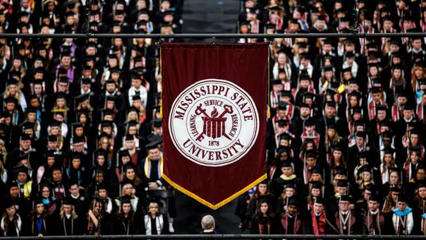 STARKVILLE, MS - May 14, 2026 - Mississippi State Graduates during the 2026 Spring Commencement Ceremony at Humphrey Coliseum at Mississippi State University in Starkville, MS. Photo By Mike Mattina