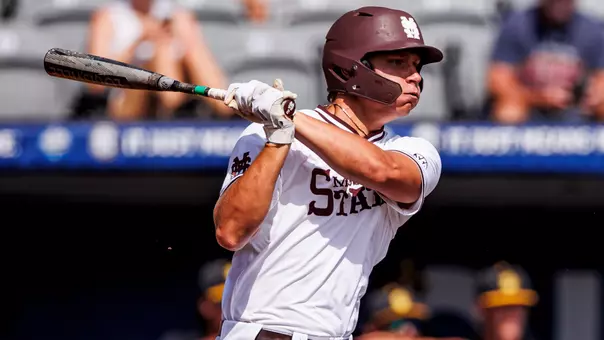 HOOVER, AL - May 20, 2026 - Mississippi State Outfielder Jacob Parker (#2) during the game between the Missouri Tigers and the Mississippi State Bulldogs at Hoover Met Stadium in Hoover, AL. Photo By Mike Mattina
