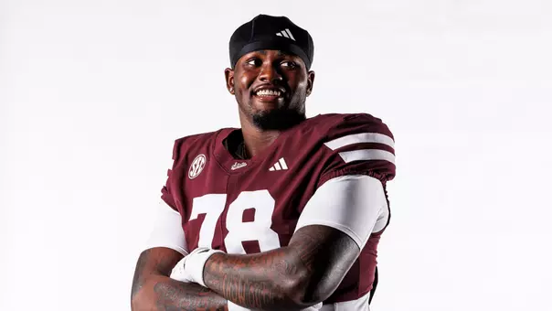 STARKVILLE, MS - June 24, 2026 - Mississippi State Offensive Lineman DJ Chester (#78) during 2026-2027 Football Production Day at the Holliman Athletic Center at Mississippi State University in Starkville, MS. Photo By Mike Mattina
