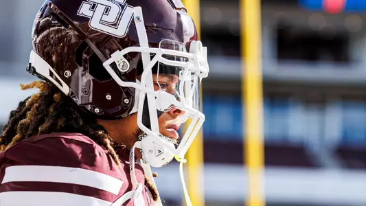 STARKVILLE, MS - November 28, 2025 - Mississippi State Wide Receiver Anthony Evans III (#3) during the game between the Ole Miss Rebels and the Mississippi State Bulldogs at Davis Wade Stadium at Scott Field in Starkville, MS. Photo By Ivy Rose Ball
