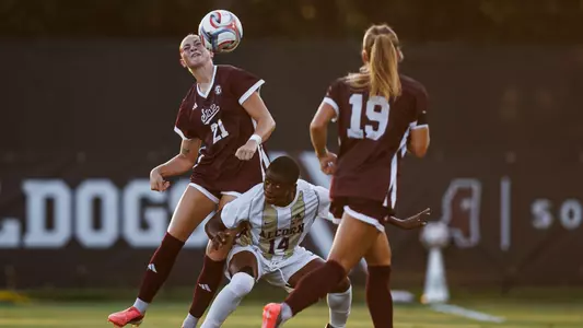 STARKVILLE, MS - August 30, 2026 - Mississippi State Forward Kyli Switalski (#21) during the match between the Alcorn State Lady Braves and the Mississippi State Bulldogs at the MSU Soccer Field in Starkville, MS. Photo By Mike Mattina