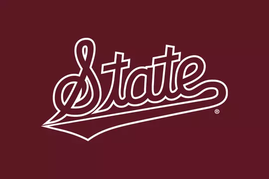 Script State Logo with White Outline