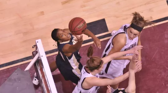 Tisha Adams rebounding