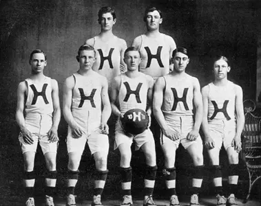 Chas. Lange front second from left Fluhr front fourth from left