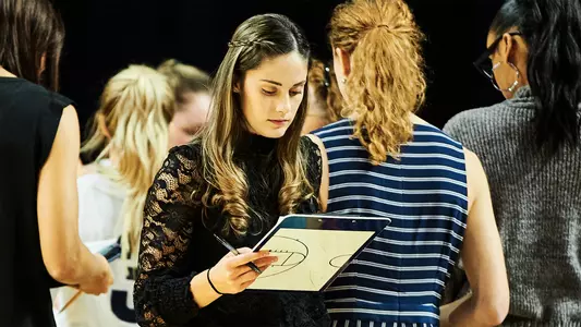 The Montana State Bobcats face off against the Carroll College Saints in an NCAA women’s basketball game at Worthington Arena in Bozeman, Mont., Tuesday, Nov. 9, 2021.MSU Photo by Adrian Sanchez-Gonzalez