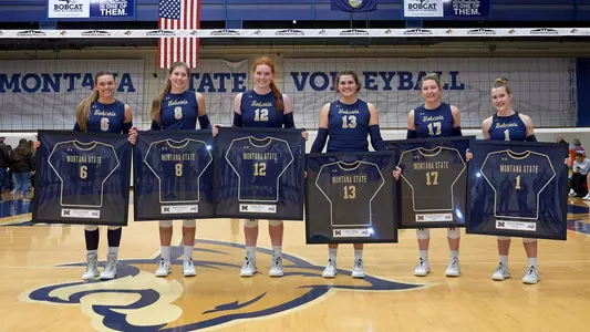 Montana State hosts Portland State for an NCAA Big Sky Conference volleyball match Saturday, November 18, 2023 in Bozeman, Mont. MSU photo by Kelly Gorham