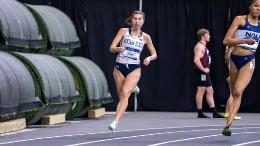 Caroline Hawkes at the 2023 Big Sky Indoor Championships