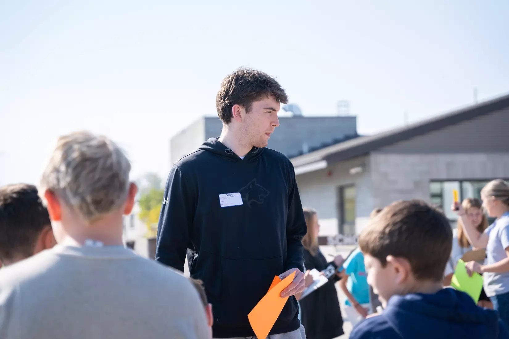 Montana State student-athletes participate in the Bobcats Day of Service on Tuesday, October 8, 2024, at Morning Star Elementary School, Longfellow Elementary School, and the Monforton School.