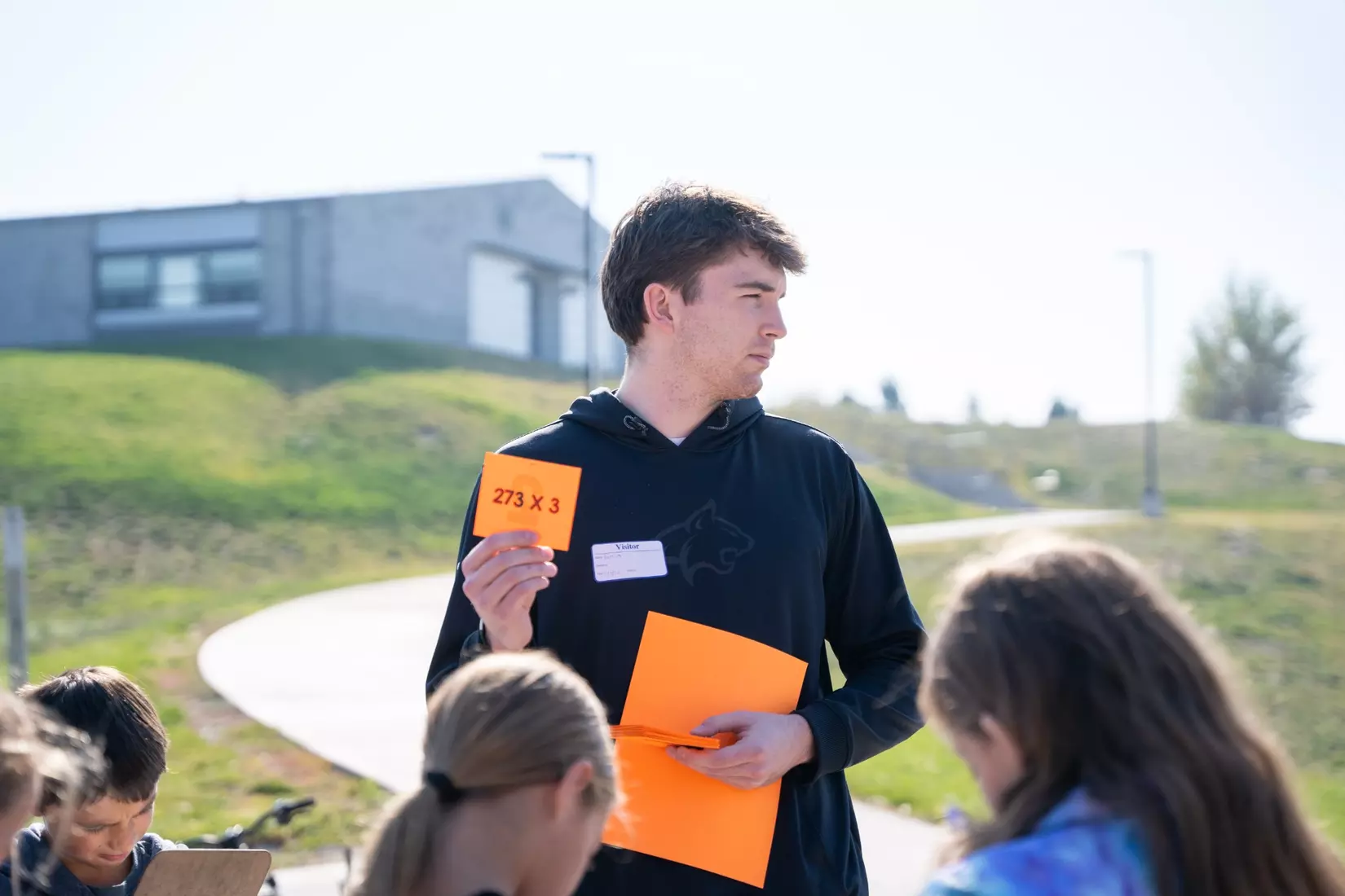 Montana State student-athletes participate in the Bobcats Day of Service on Tuesday, October 8, 2024, at Morning Star Elementary School, Longfellow Elementary School, and the Monforton School.