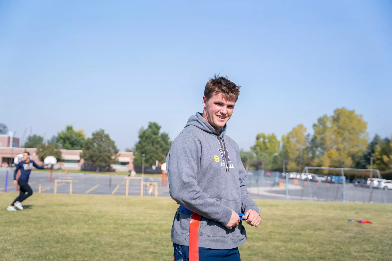 Montana State student-athletes participate in the Bobcats Day of Service on Tuesday, October 8, 2024, at Morning Star Elementary School, Longfellow Elementary School, and the Monforton School.