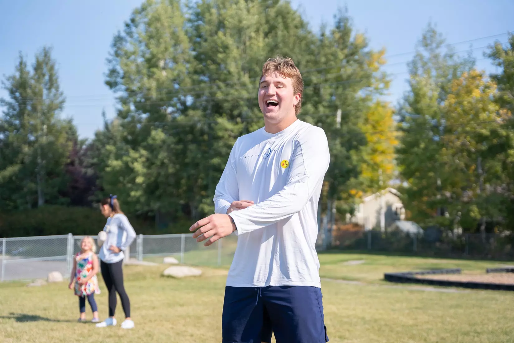 Montana State student-athletes participate in the Bobcats Day of Service on Tuesday, October 8, 2024, at Morning Star Elementary School, Longfellow Elementary School, and the Monforton School.
