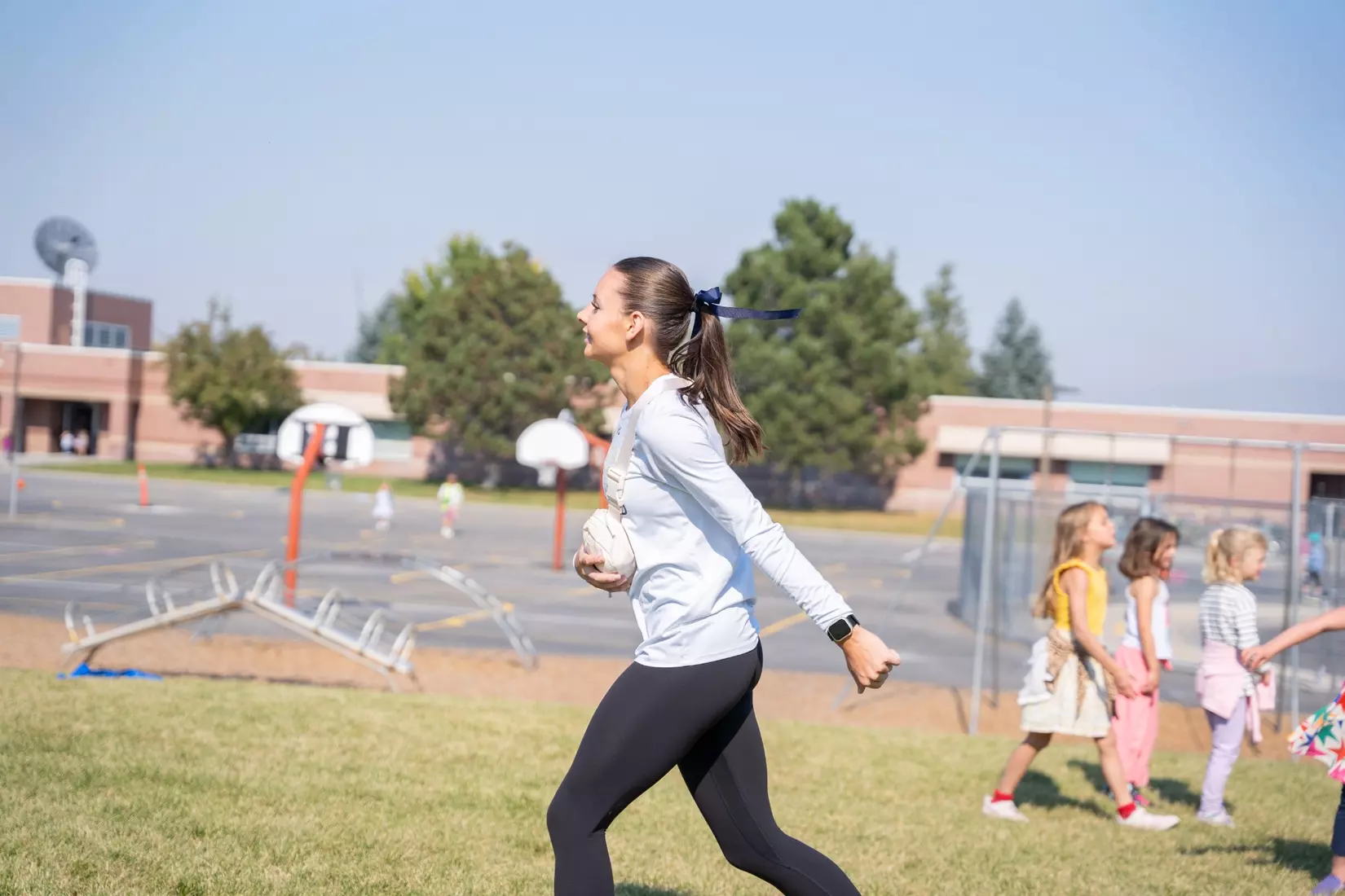 Montana State student-athletes participate in the Bobcats Day of Service on Tuesday, October 8, 2024, at Morning Star Elementary School, Longfellow Elementary School, and the Monforton School.