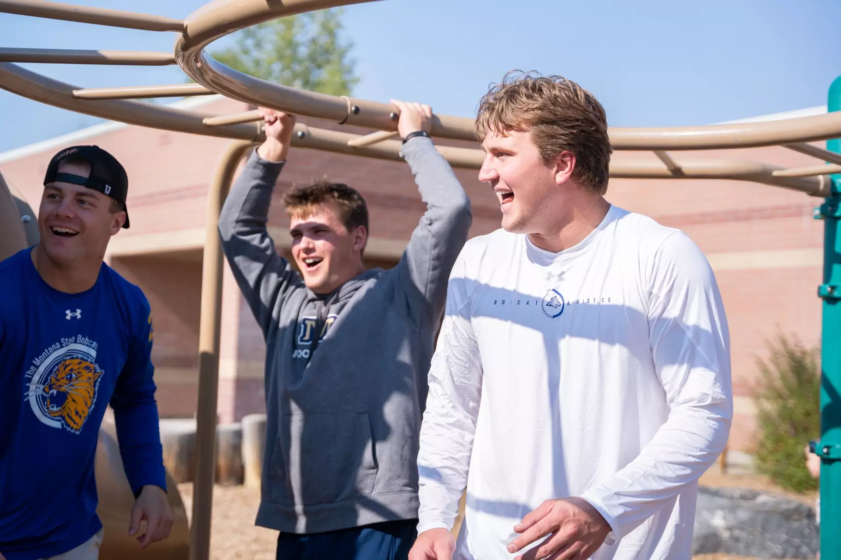 Montana State student-athletes participate in the Bobcats Day of Service on Tuesday, October 8, 2024, at Morning Star Elementary School, Longfellow Elementary School, and the Monforton School.