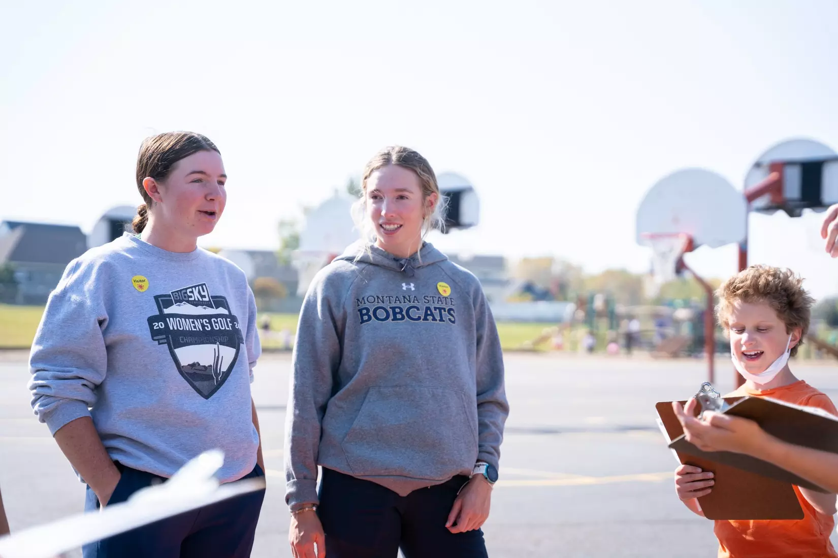 Montana State student-athletes participate in the Bobcats Day of Service on Tuesday, October 8, 2024, at Morning Star Elementary School, Longfellow Elementary School, and the Monforton School.