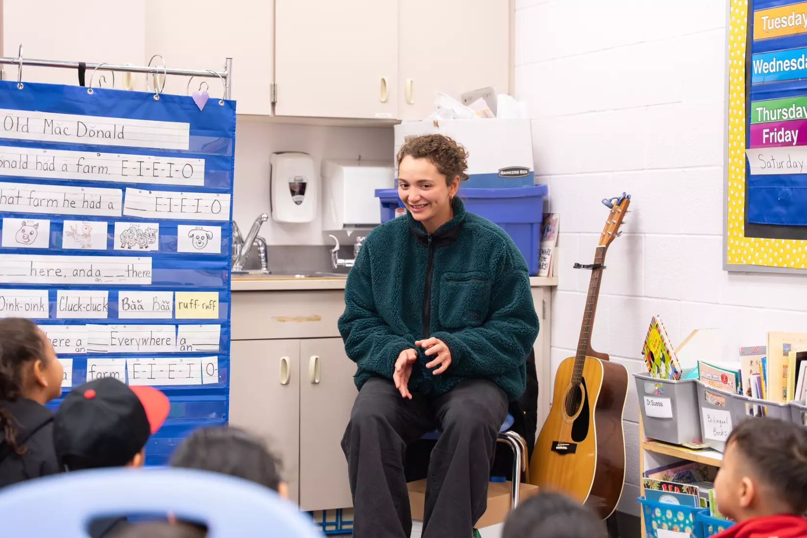 Montana State student-athletes participate in the Spring Bobcats Day in Service at local elementary schools on Wednesday, April 2, 2025 (Photos courtesy Brian Morse)