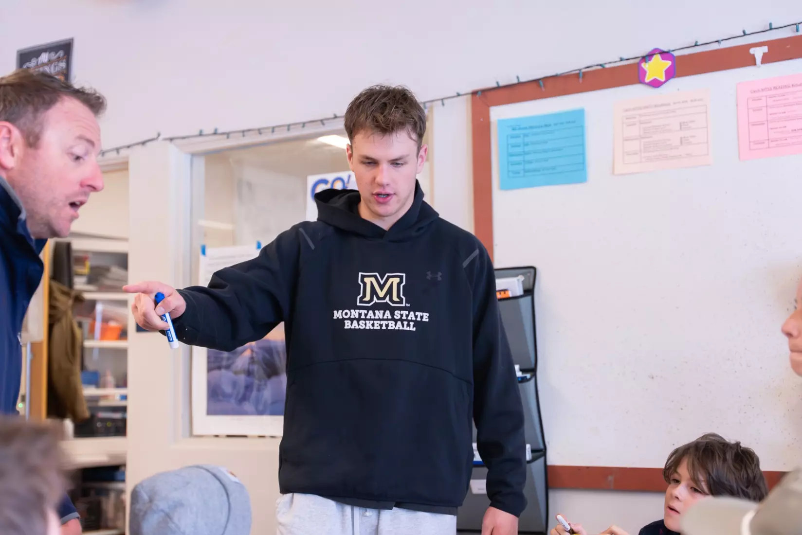 Montana State student-athletes participate in the Spring Bobcats Day in Service at local elementary schools on Wednesday, April 2, 2025 (Photos courtesy Brian Morse)