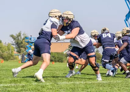 Blocking drill in camp