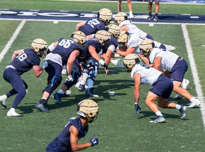 FB Practice line of scrimmage