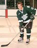 Chris Mueller is one of seven freshmen looking forward to opening the 2004-05 Spartan hockey schedule.